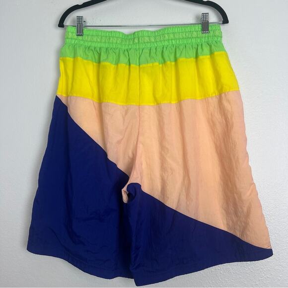 Nike | Flight Series Shorts Yellow Blue Pink Colorblock Bright Swim Trunks XL - Picture 7 of 11